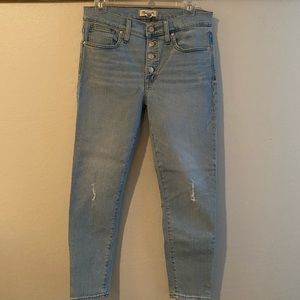 Madewell Cropped Skinny Light Wash Jeans